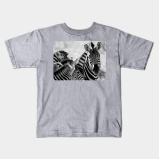 Zebra print, monochrome Kids T-Shirt
